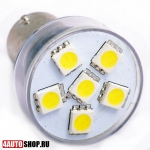   Светодиодная автолампа P21W 6 LED SMD5050 (2шт.)