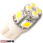   Светодиодная автолампа W5W 4 LED SMD5050 + 4 LED SMD3528 (2шт.)